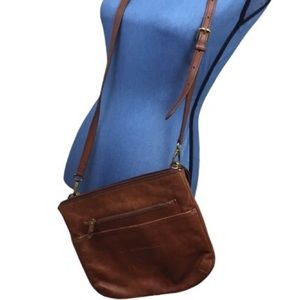 Vintage Fossil Leather Cow Hide Crossbody Purse
